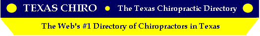 Texas Chiropractors Texas Chiropractic Directory